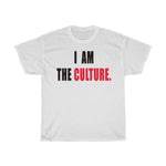 I am the Culture (Red and Black Lettering) Unisex Heavy Cotton Tee