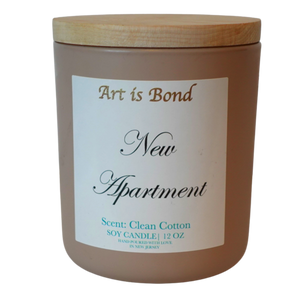 "New Apartment" 12 OZ Soy Candle with Custom Playlist to Celebrate your New Beginnings!