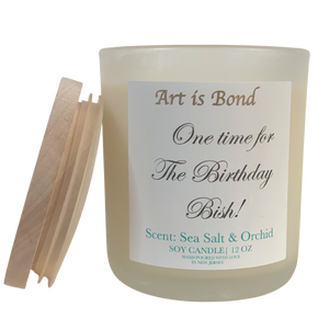 Happy Birthday! 12 OZ Soy Candle Candle with Paired Custom Playlist