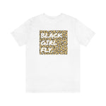 Black Girl Fly Leopard Unisex Short Sleeve Tee