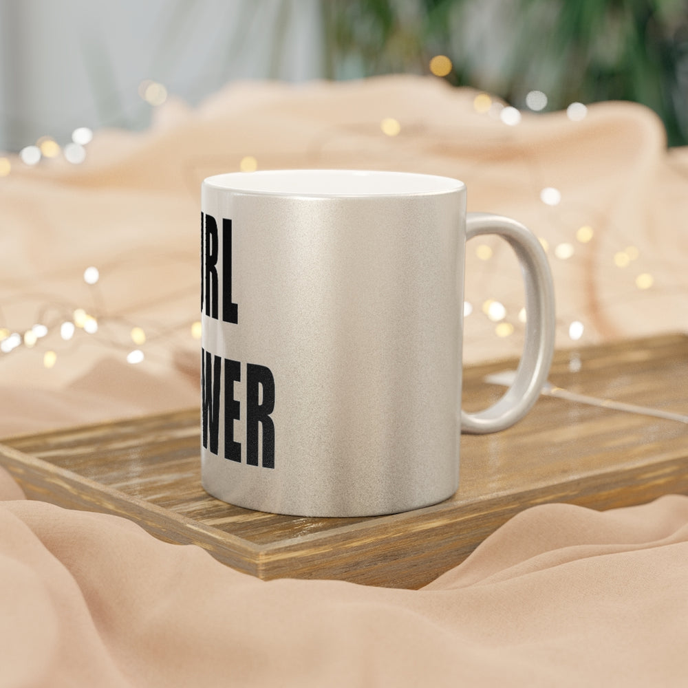 CURL POWER Metallic Mug (Silver / Gold)