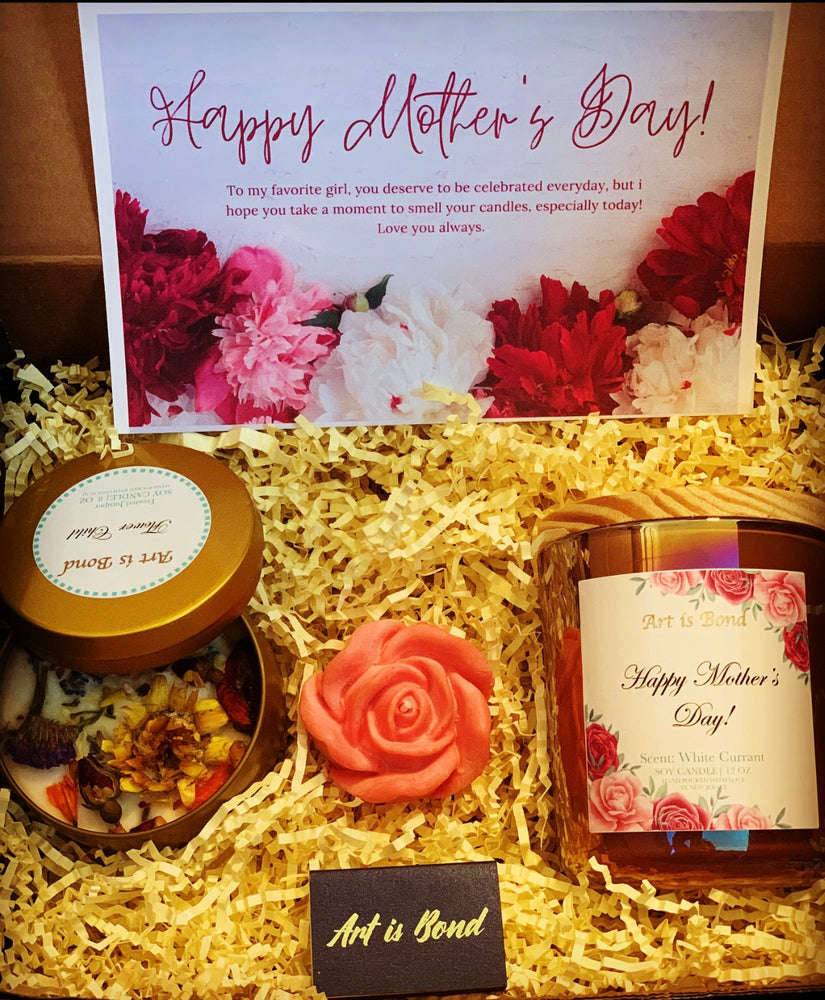 Mother's Day Gift Box Featuring 3 Candles fit for a Queen!