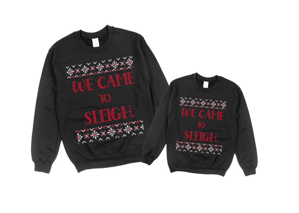 WE CAME TO SLEIGH Adult for the FAMILY Matching  Unisex Heavy Blend™ Crewneck Sweatshirt