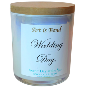 Wedding Day | 12 OZ Soy Candle with Custom Black Love Playlist to Celebrate Your Special Day!