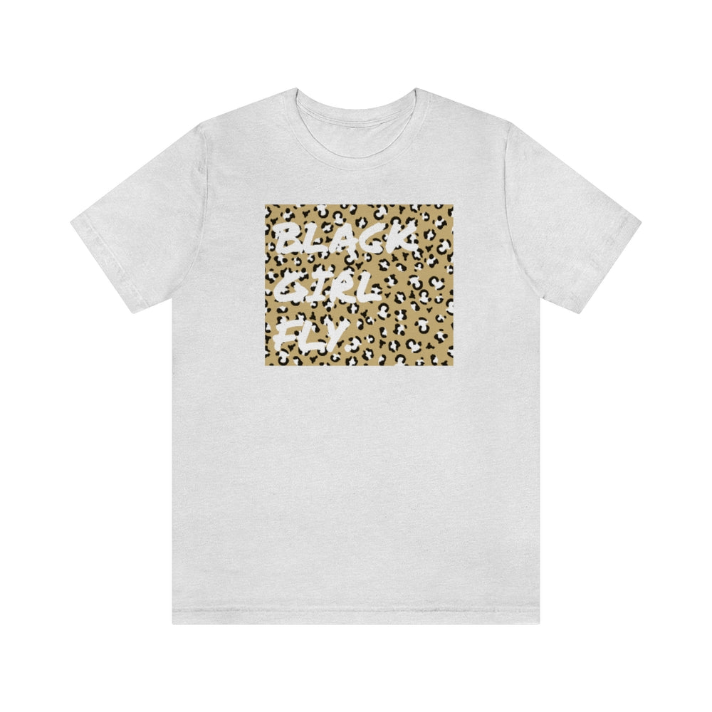 Black Girl Fly Leopard Unisex Short Sleeve Tee