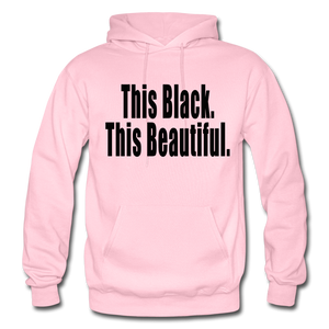 THIS BLACK. THIS BEAUTIFUL. HOODIE - light pink
