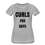 Curls for Days Women’s Premium T-Shirt - heather gray