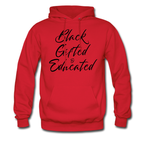 Black, Gifted and Educated Unisex Hoodie - red